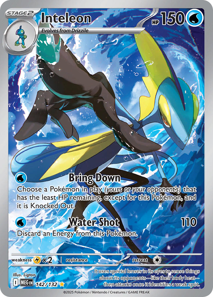 (142/MEG) Pokemon TCG Mega Evolution Single: Inteleon   Illustration Rare