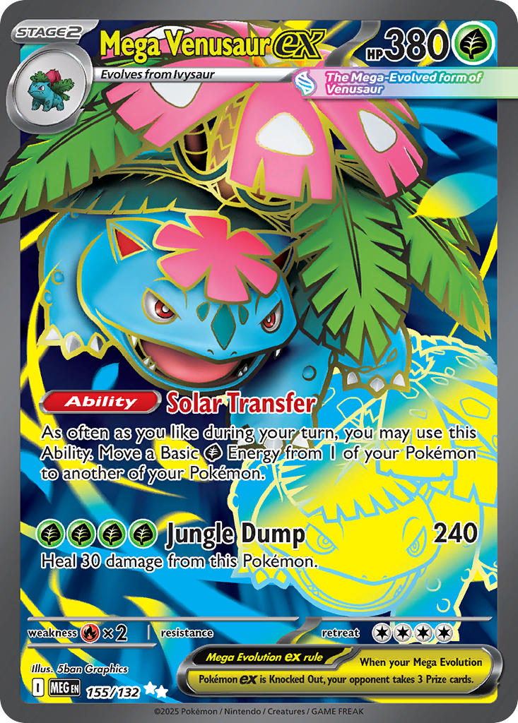 (155/MEG) Pokemon TCG Mega Evolution Single: Mega Venusaur ex   Ultra Rare