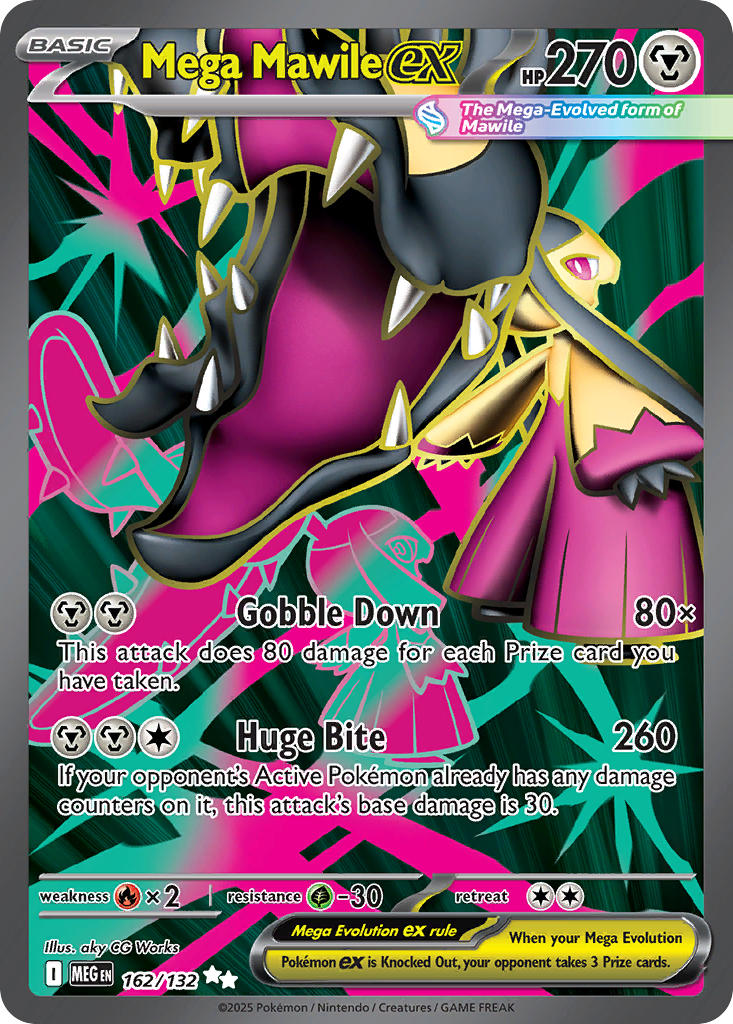 (162/MEG) Pokemon TCG Mega Evolution Single: Mega Mawile ex   Ultra Rare