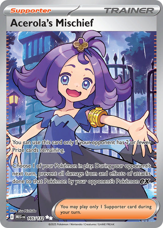 (165/MEG) Pokemon TCG Mega Evolution Single: Acerola's Mischief  Ultra Rare