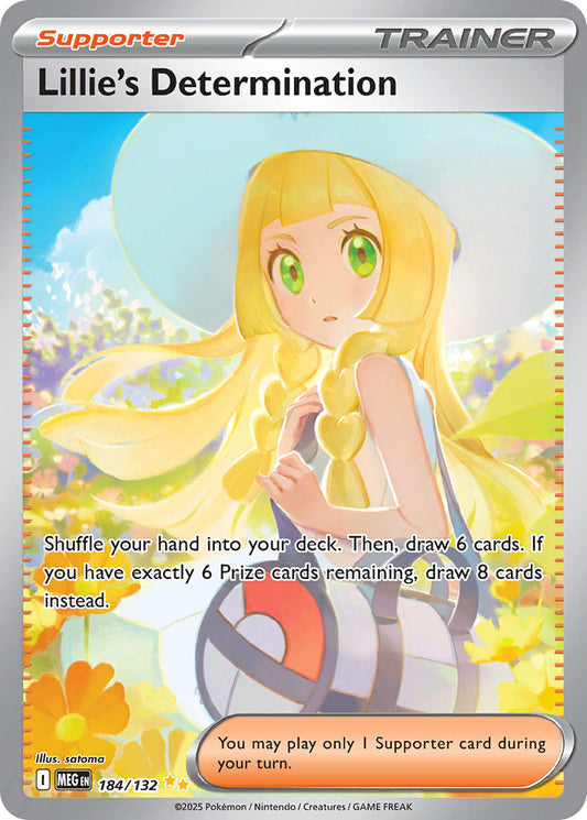 (184/MEG) Pokemon TCG Mega Evolution Single: Lillie's Determination  Special Illustration Rare