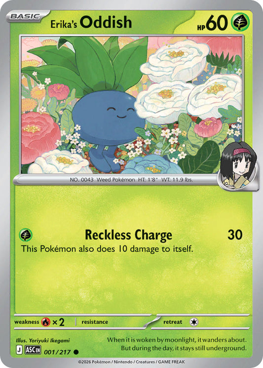 (001/217) Pokemon TCG Ascended Heroes Single: Erika's Oddish   Common