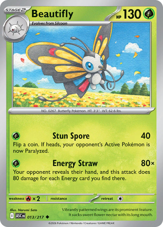 (013/217) Pokemon TCG Ascended Heroes Single: Beautifly   Uncommon