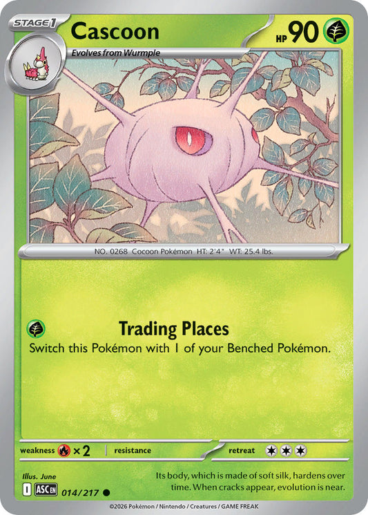 (014/217) Pokemon TCG Ascended Heroes Single: Cascoon   Common