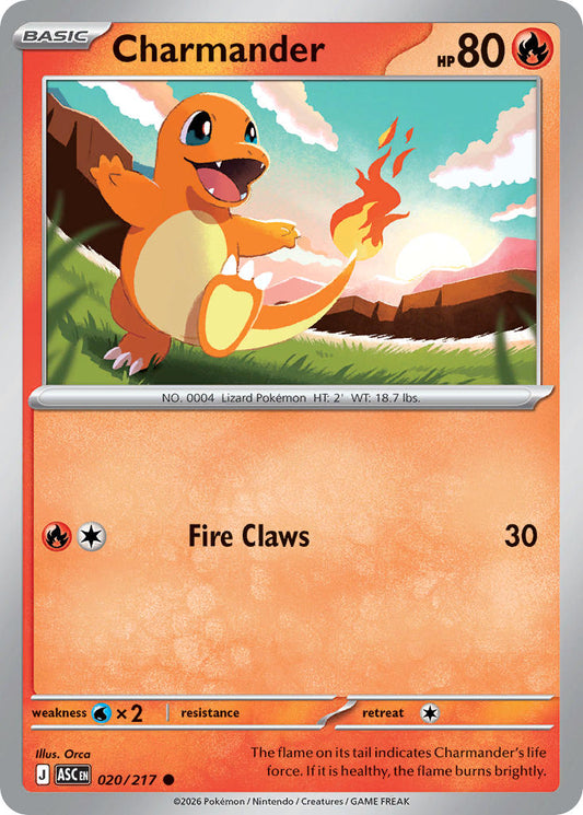 (020/217) Pokemon TCG Ascended Heroes Single: Charmander   Common