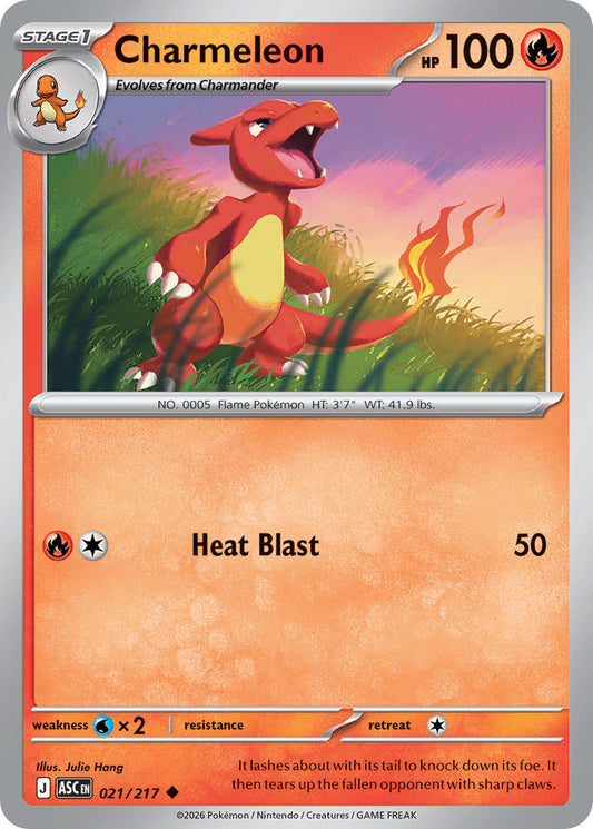 (021/217) Pokemon TCG Ascended Heroes Single: Charmeleon   Uncommon