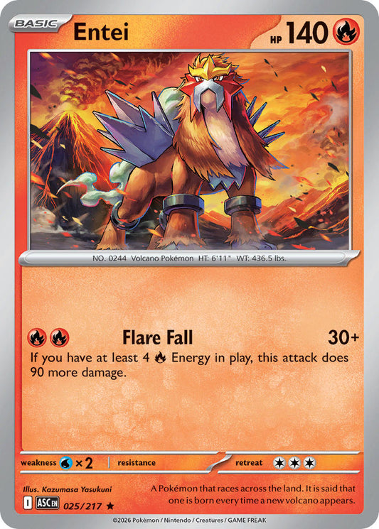 (025/217) Pokemon TCG Ascended Heroes Single: Entei   Rare