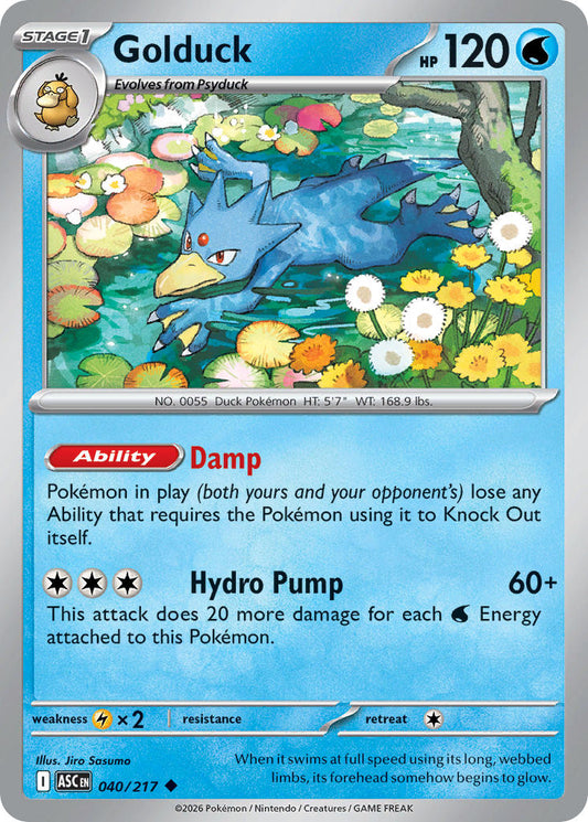 (040/217) Pokemon TCG Ascended Heroes Single: Golduck   Uncommon
