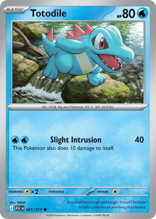 (041/217) Pokemon TCG Ascended Heroes Single: Totodile   Common