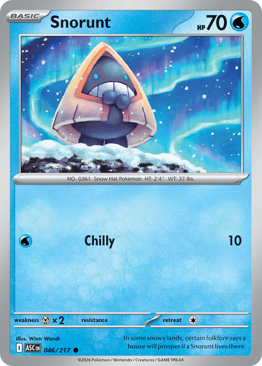 (046/217) Pokemon TCG Ascended Heroes Single: Snorunt   Common