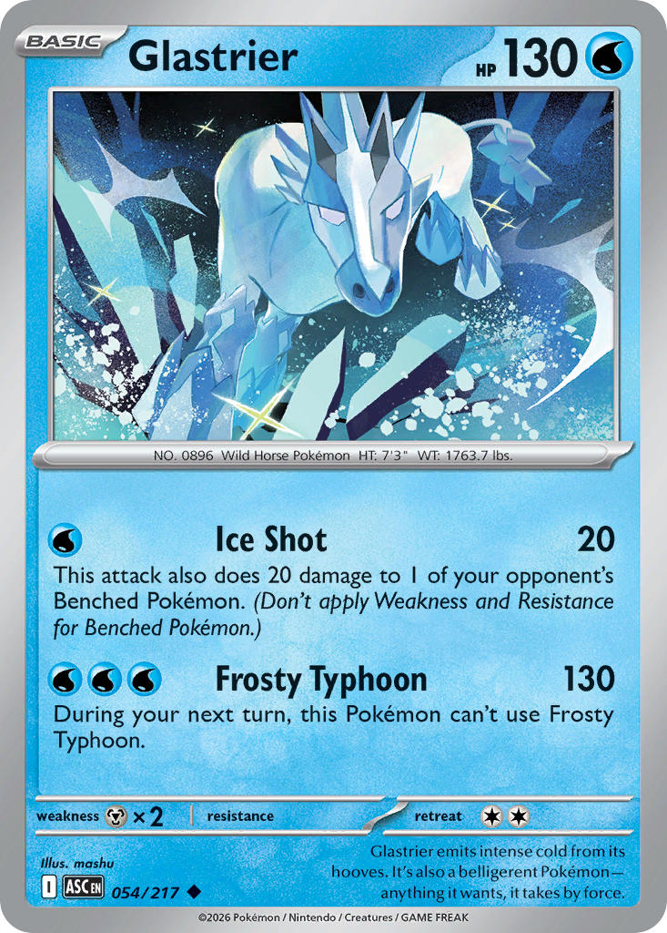 (054/217) Pokemon TCG Ascended Heroes Single: Glastrier   Uncommon