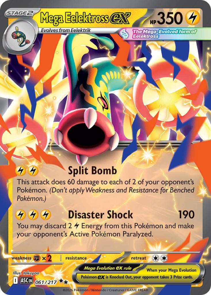 (061/217) Pokemon TCG Ascended Heroes Single: Mega Eelektross ex   Double Rare