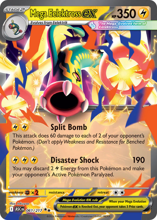 (061/217) Pokemon TCG Ascended Heroes Single: Mega Eelektross ex   Double Rare