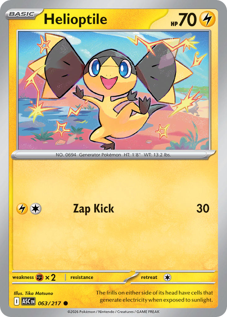 (063/217) Pokemon TCG Ascended Heroes Single: Helioptile   Common