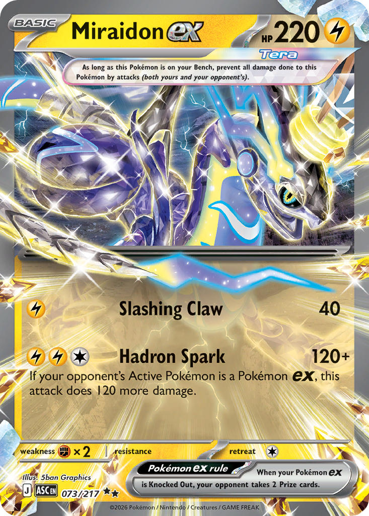 (073/217) Pokemon TCG Ascended Heroes Single: Miraidon ex   Double Rare