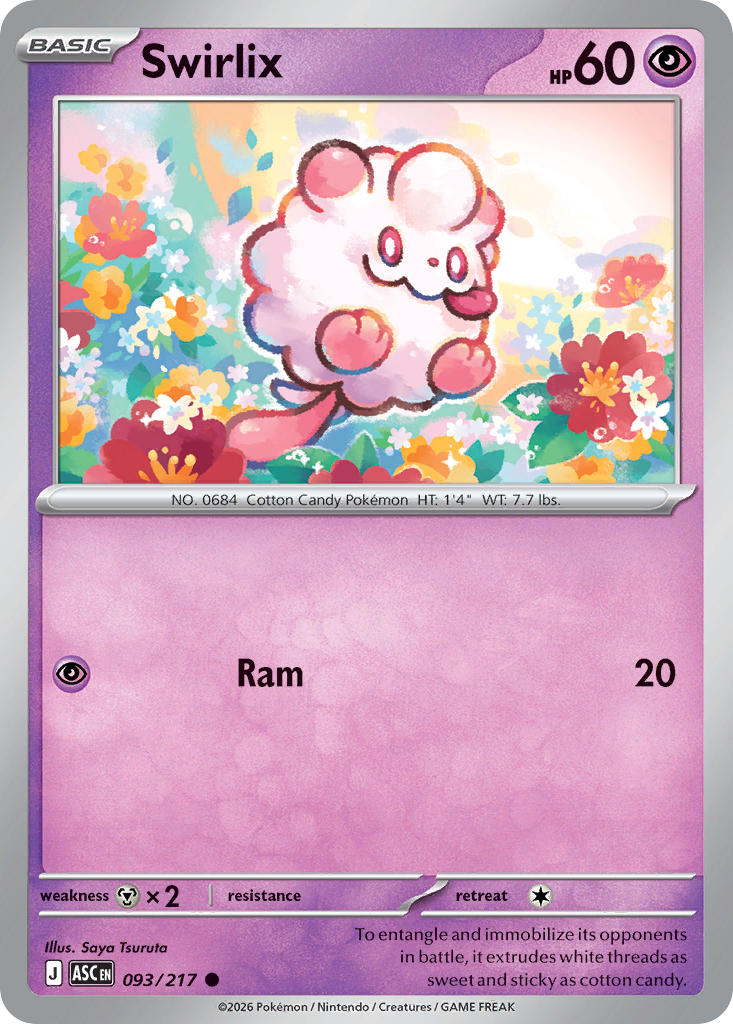 (093/217) Pokemon TCG Ascended Heroes Single: Swirlix   Common