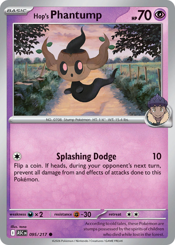 (095/217) Pokemon TCG Ascended Heroes Single: Hop's Phantump   Common