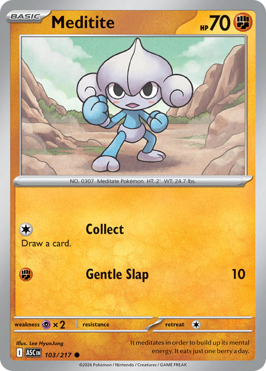 (103/217) Pokemon TCG Ascended Heroes Single: Meditite   Common