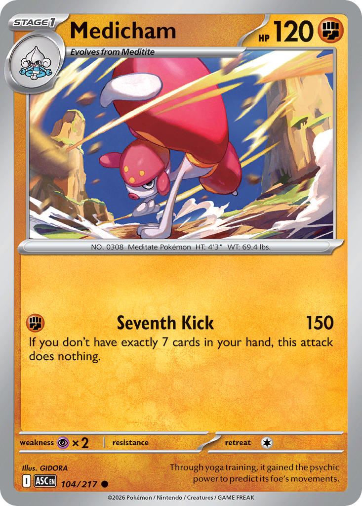 (104/217) Pokemon TCG Ascended Heroes Single: Medicham   Common