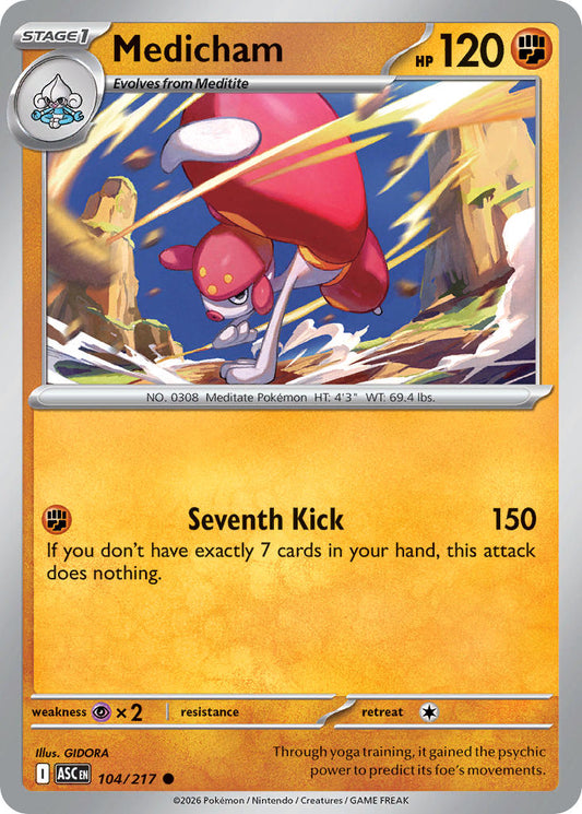 (104/217) Pokemon TCG Ascended Heroes Single: Medicham   Common