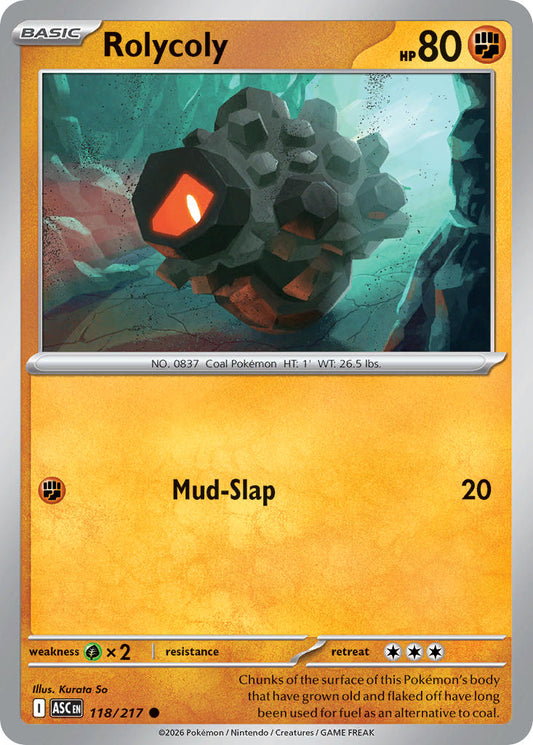 (118/217) Pokemon TCG Ascended Heroes Single: Rolycoly   Common