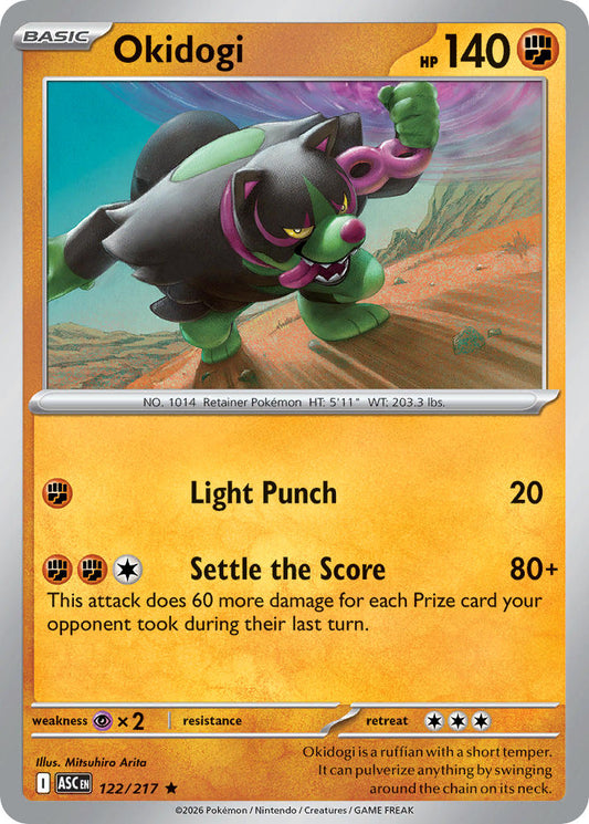 (122/217) Pokemon TCG Ascended Heroes Single: Okidogi   Rare