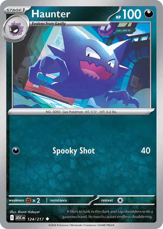 (124/217) Pokemon TCG Ascended Heroes Single: Haunter   Uncommon