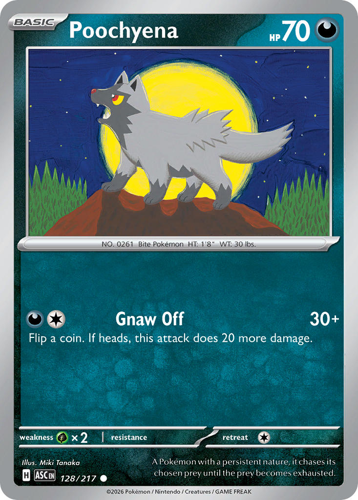 (128/217) Pokemon TCG Ascended Heroes Single: Poochyena   Common