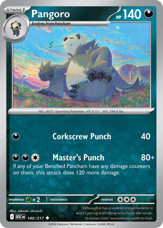 (140/217) Pokemon TCG Ascended Heroes Single: Pangoro   Uncommon