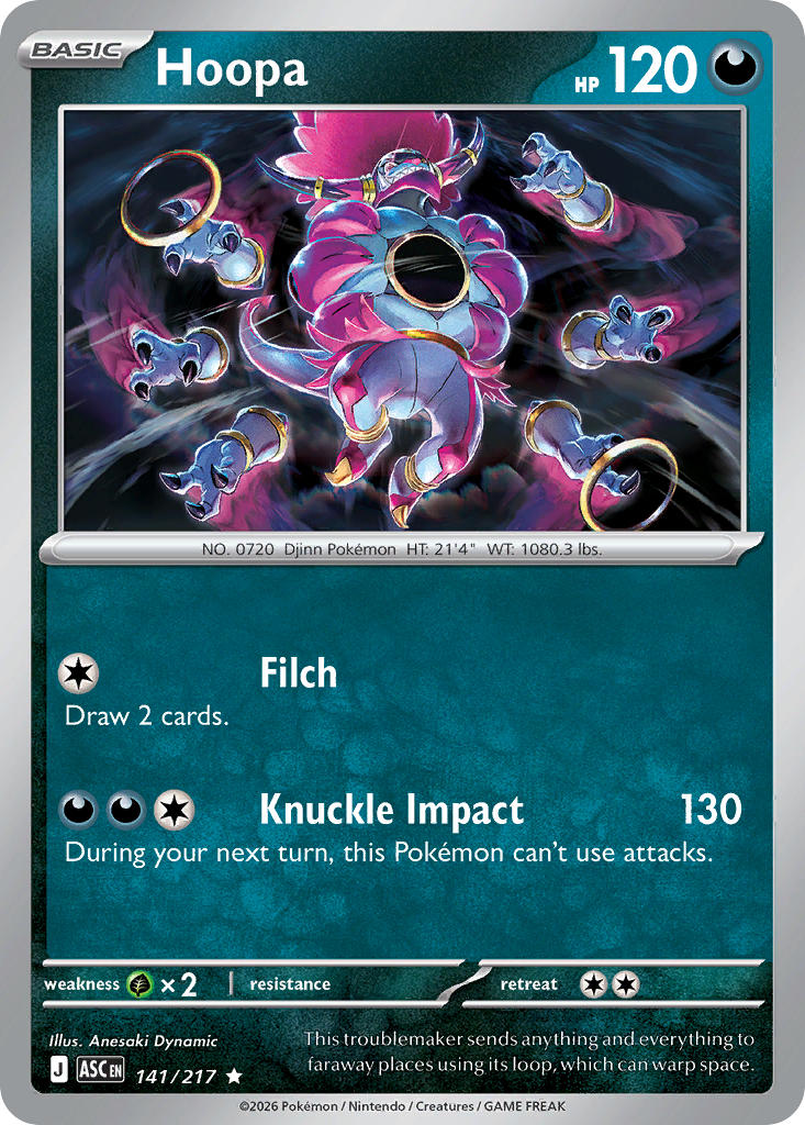 (141/217) Pokemon TCG Ascended Heroes Single: Hoopa   Rare