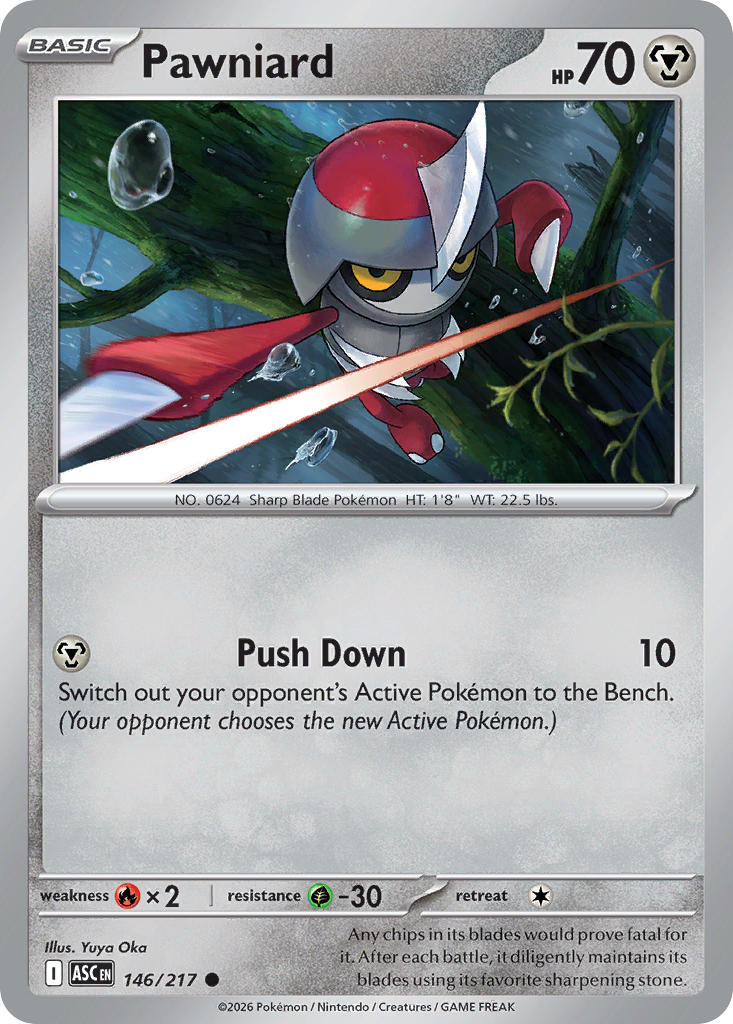 (146/217) Pokemon TCG Ascended Heroes Single: Pawniard   Common