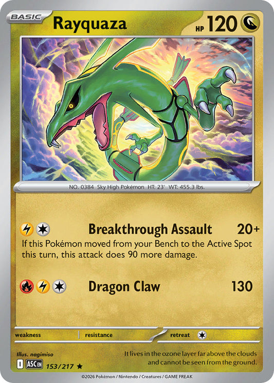 (153/217) Pokemon TCG Ascended Heroes Single: Rayquaza   Rare