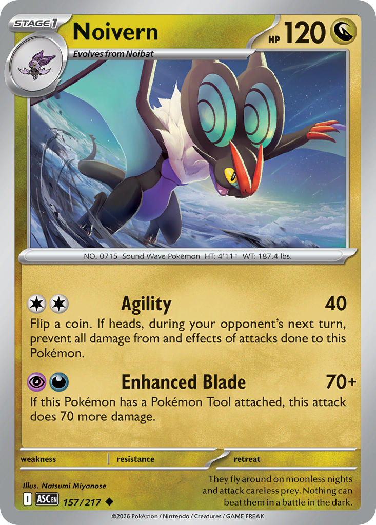 (157/217) Pokemon TCG Ascended Heroes Single: Noivern   Uncommon