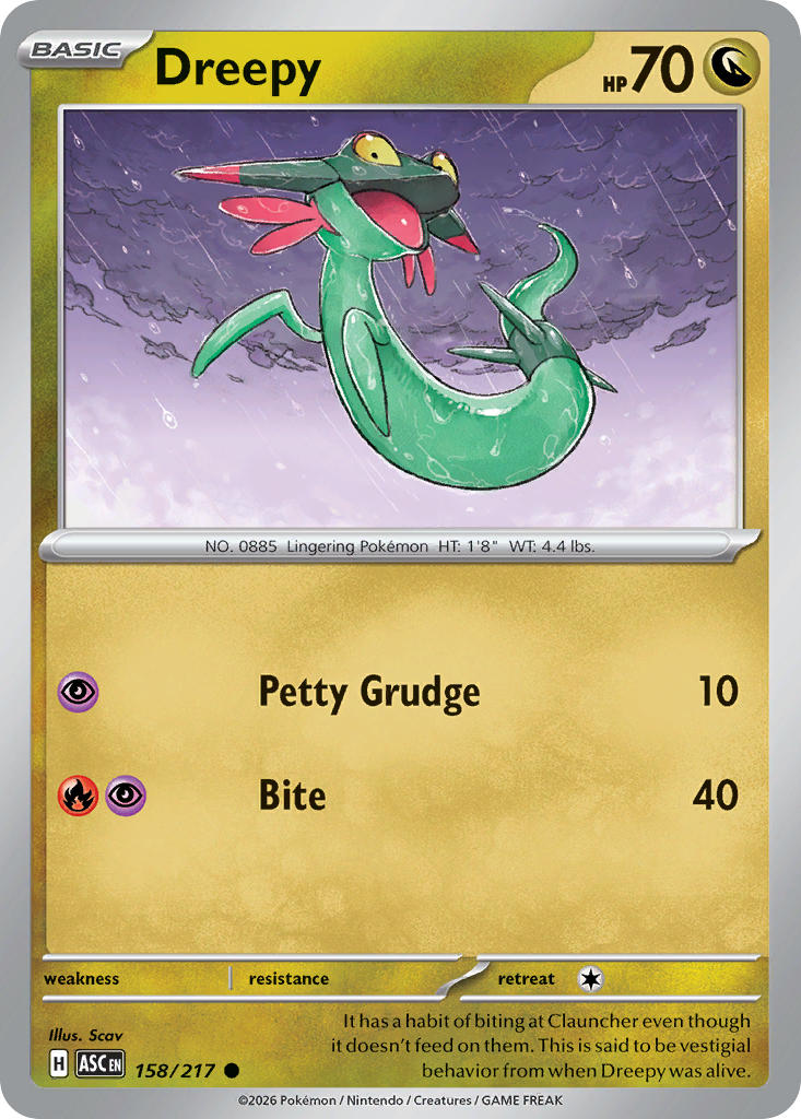 (158/217) Pokemon TCG Ascended Heroes Single: Dreepy   Common