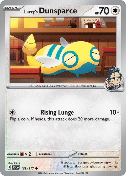 (163/217) Pokemon TCG Ascended Heroes Single: Larry's Dunsparce   Common