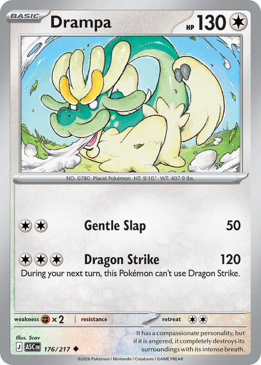(176/217) Pokemon TCG Ascended Heroes Single: Drampa   Uncommon
