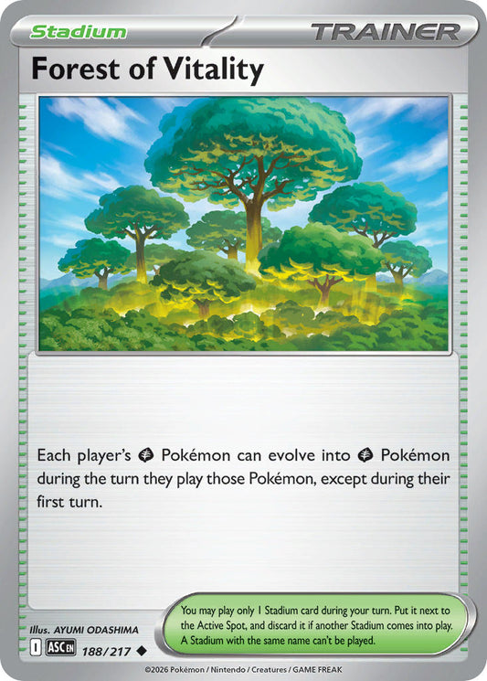(188/217) Pokemon TCG Ascended Heroes Single: Forest of Vitality  Uncommon