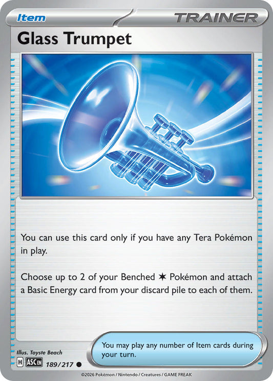 (189/217) Pokemon TCG Ascended Heroes Single: Glass Trumpet  Common