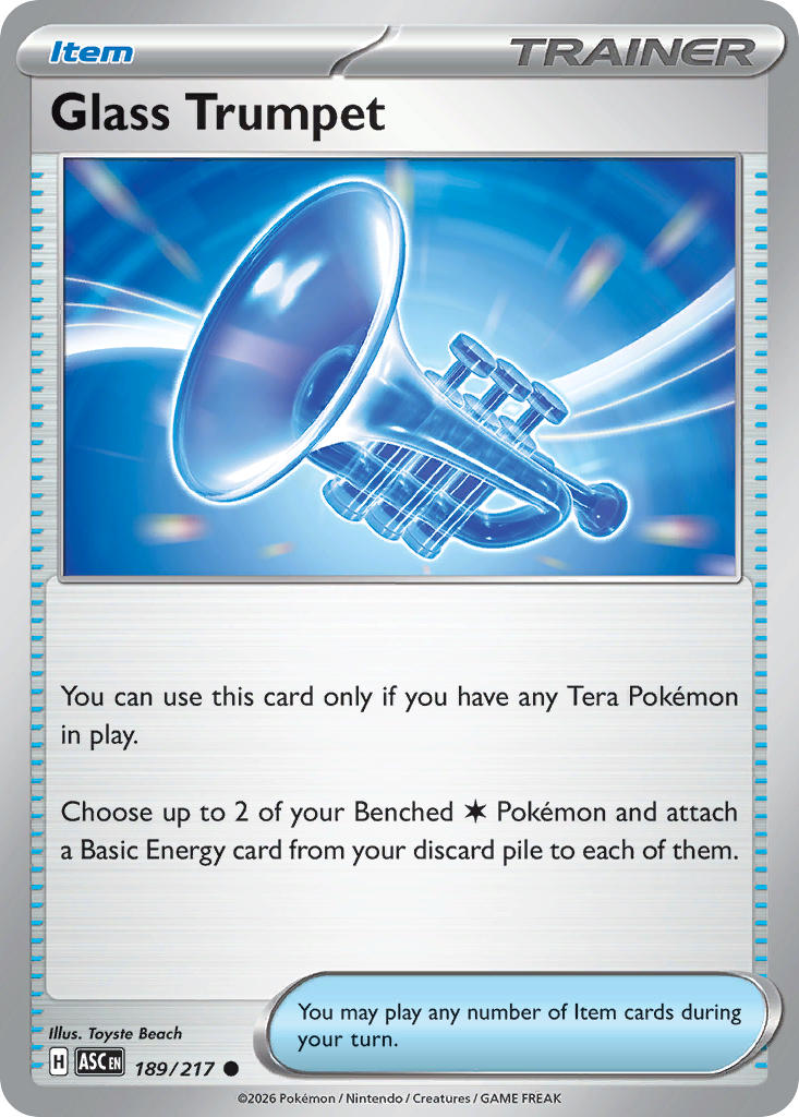 (189/217) Pokemon TCG Ascended Heroes Single: Glass Trumpet Reverse Holo Common