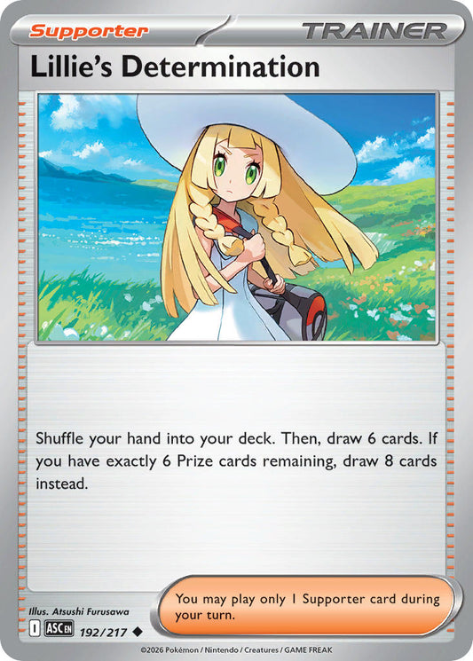 (192/217) Pokemon TCG Ascended Heroes Single: Lillie's Determination  Uncommon