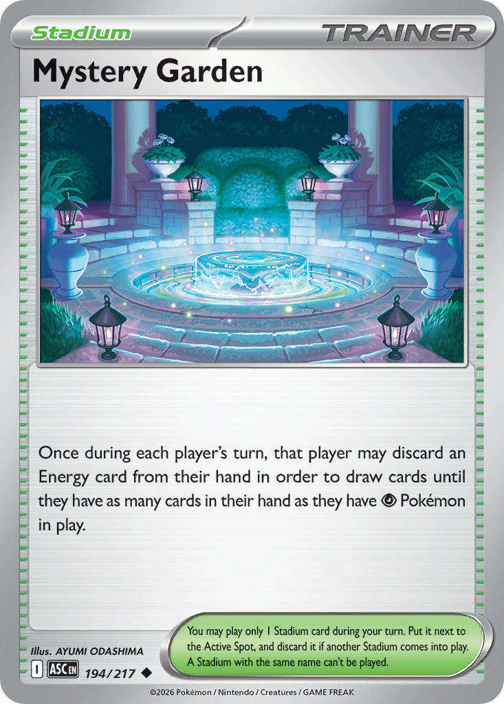 (194/217) Pokemon TCG Ascended Heroes Single: Mystery Garden Reverse Holo Uncommon