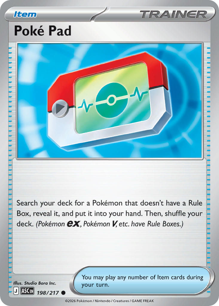 (198/217) Pokemon TCG Ascended Heroes Single: Poké Pad  Common