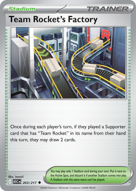 (203/217) Pokemon TCG Ascended Heroes Single: Team Rocket's Factory  Uncommon