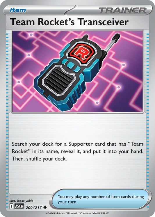 (209/217) Pokemon TCG Ascended Heroes Single: Team Rocket's Transceiver  Uncommon