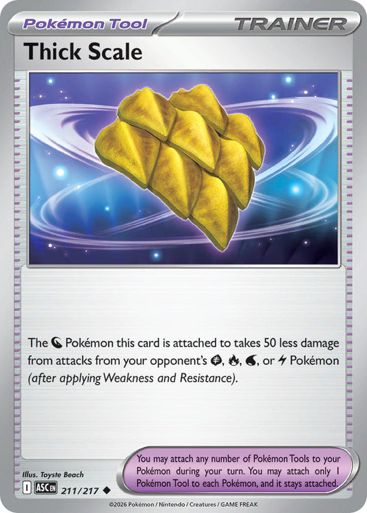 (211/217) Pokemon TCG Ascended Heroes Single: Thick Scale  Uncommon