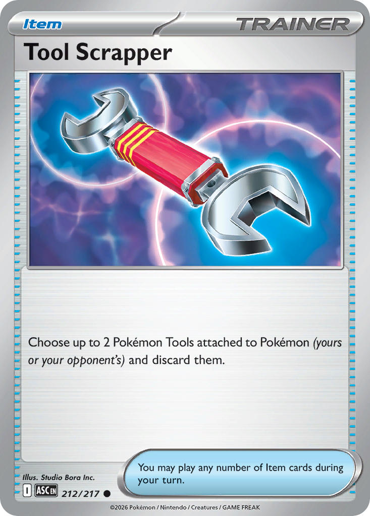 (212/217) Pokemon TCG Ascended Heroes Single: Tool Scrapper Reverse Holo Common