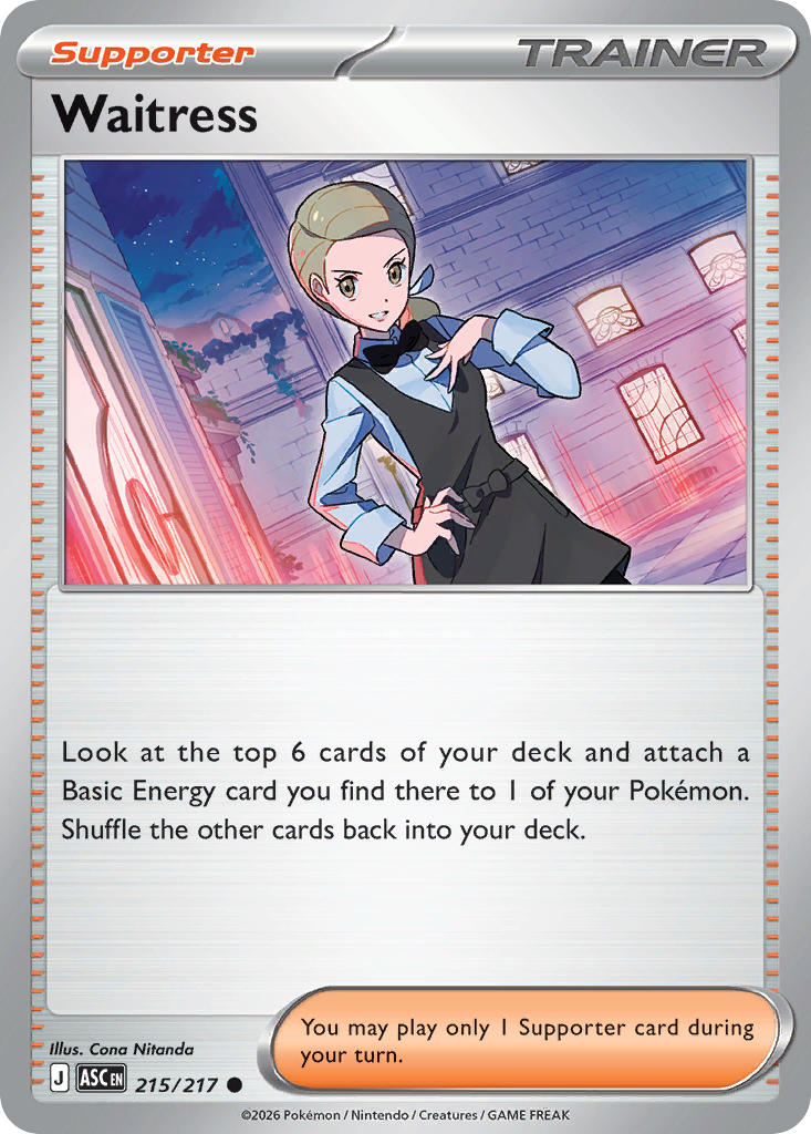 (215/217) Pokemon TCG Ascended Heroes Single: Waitress  Common