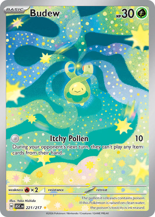 (221/217) Pokemon TCG Ascended Heroes Single: Budew   Illustration Rare