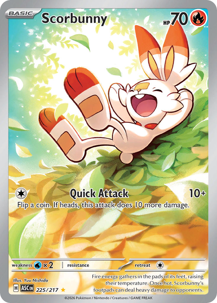 (225/217) Pokemon TCG Ascended Heroes Single: Scorbunny   Illustration Rare