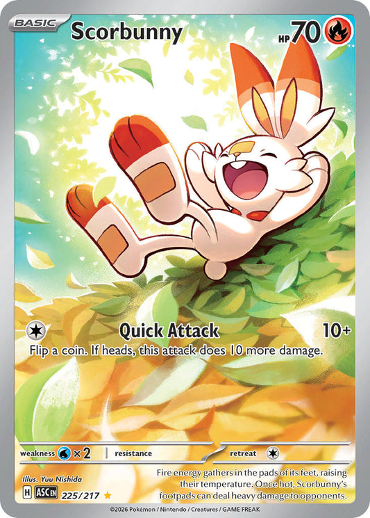 (225/217) Pokemon TCG Ascended Heroes Single: Scorbunny   Illustration Rare